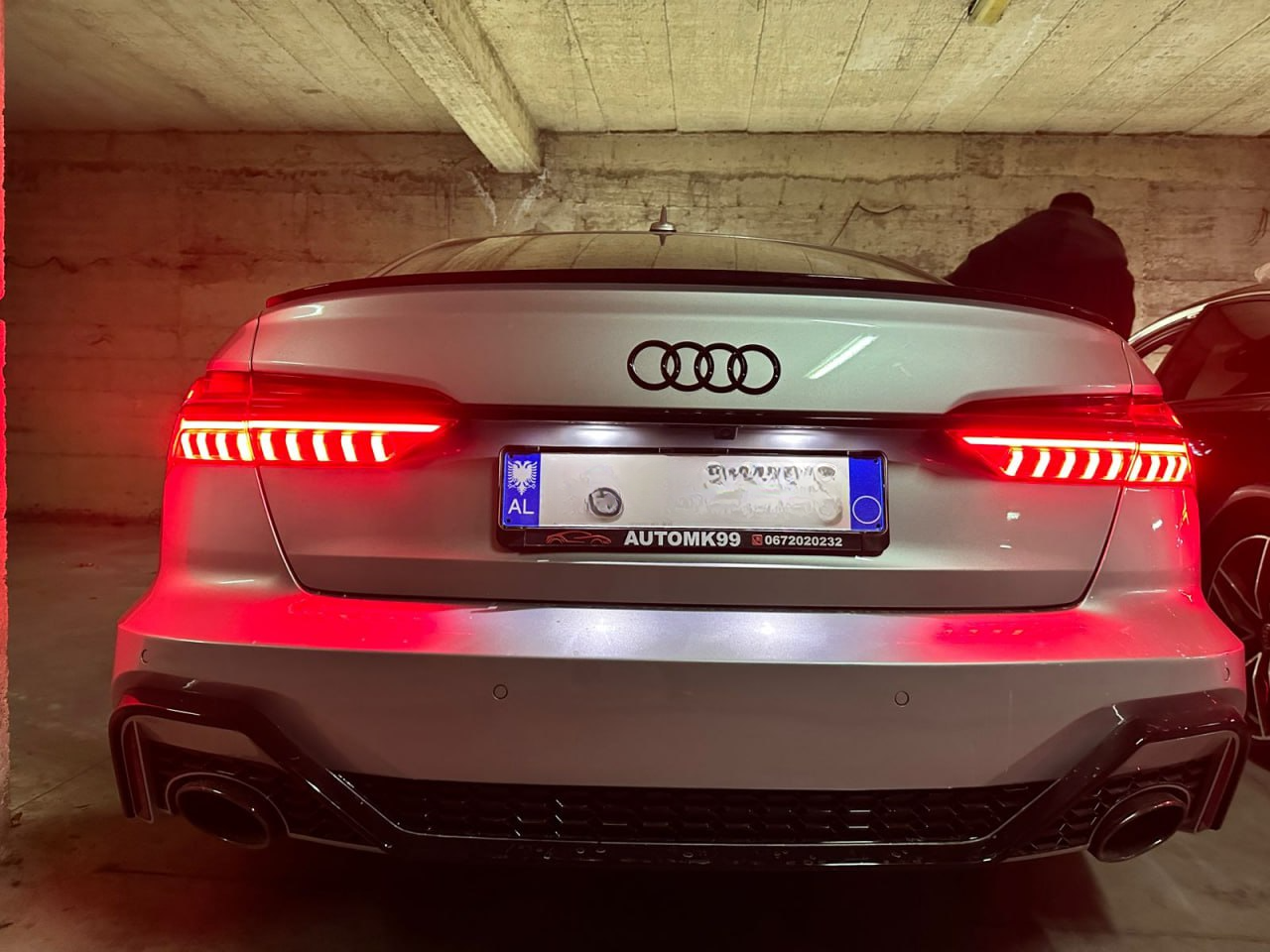 PARAURTI POSTERIORE ADATTO PER AUDI A6 C8 4K 2018+ LOOK RS6 DESIGN SPORTIVO