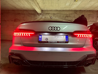 PARAURTI POSTERIORE ADATTO PER AUDI A6 C8 4K 2018+ LOOK RS6 DESIGN SPORTIVO