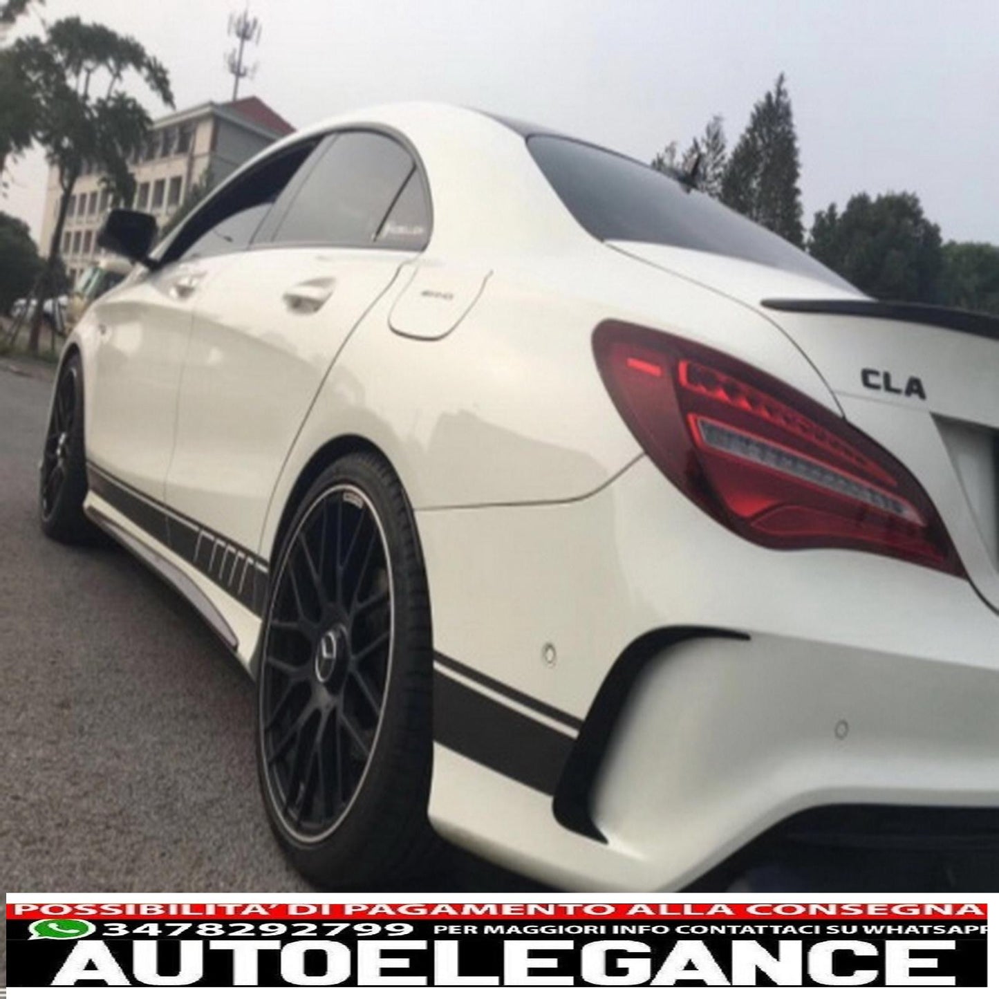 Splitter paraurti posteriore alette prese d'aria laterali canard adatti per mercedes cla w117 c117 x117 (2013-2018) design cla45