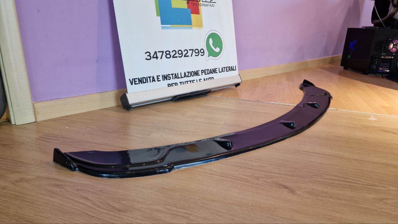 SPLITTER ANTERIORE ADATTO PER BMW SERIE 3 E90 E91 M-SPORT 2008-2011 NERO LUCIDO