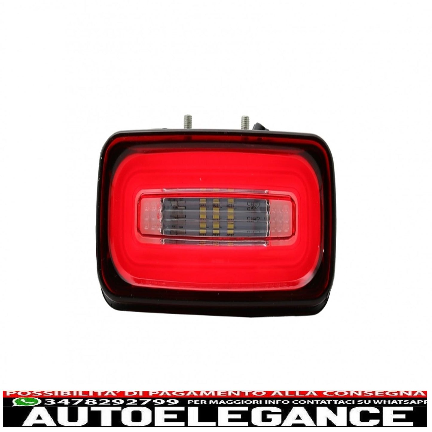 Barra luminosa per fendinebbia paraurti posteriore a LED adatta per mercedes classe G W463 (1989-2015) rosso trasparente AUTOELEGANCERICAMBI