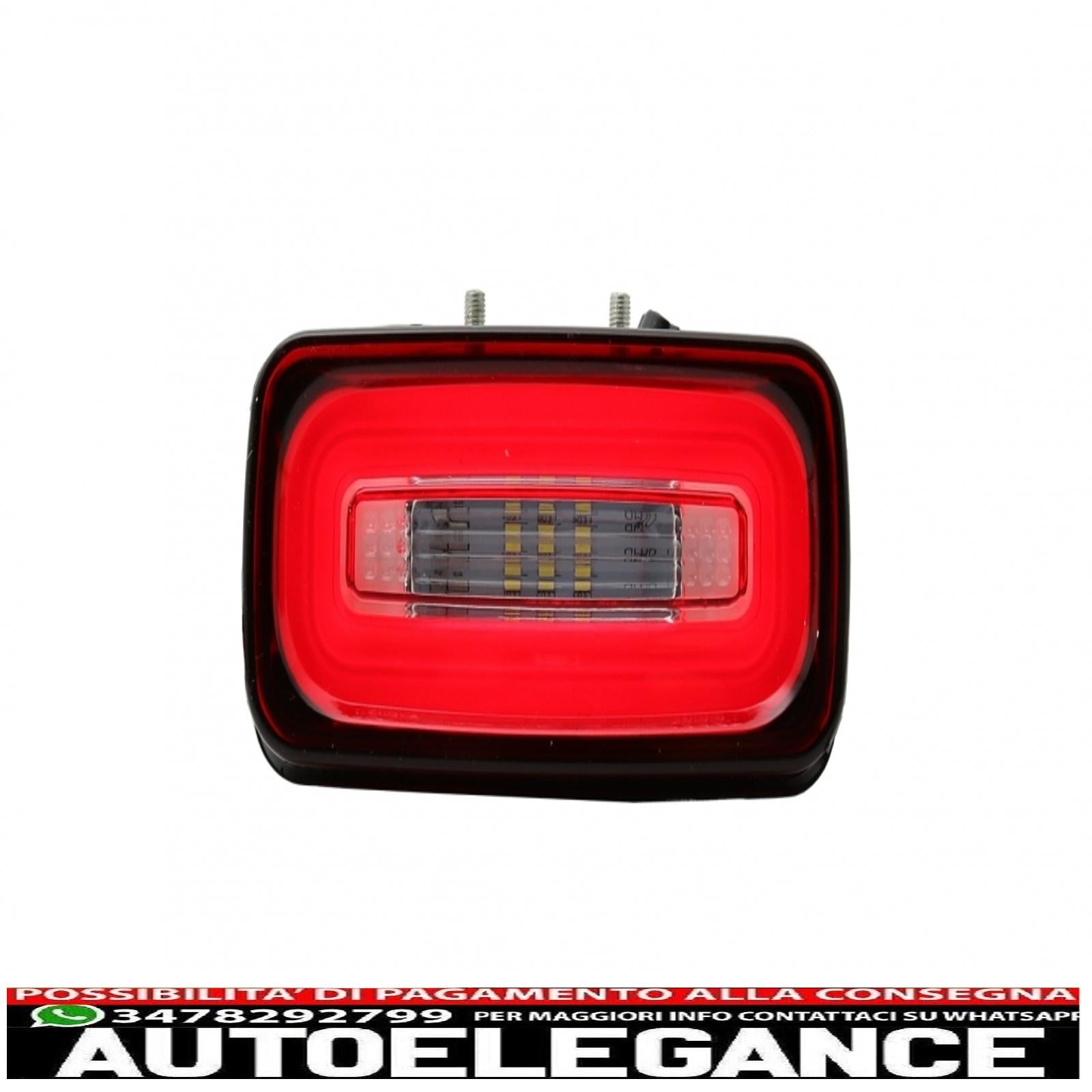 Barra luminosa per fendinebbia paraurti posteriore a LED adatta per mercedes classe G W463 (1989-2015) rosso trasparente AUTOELEGANCERICAMBI
