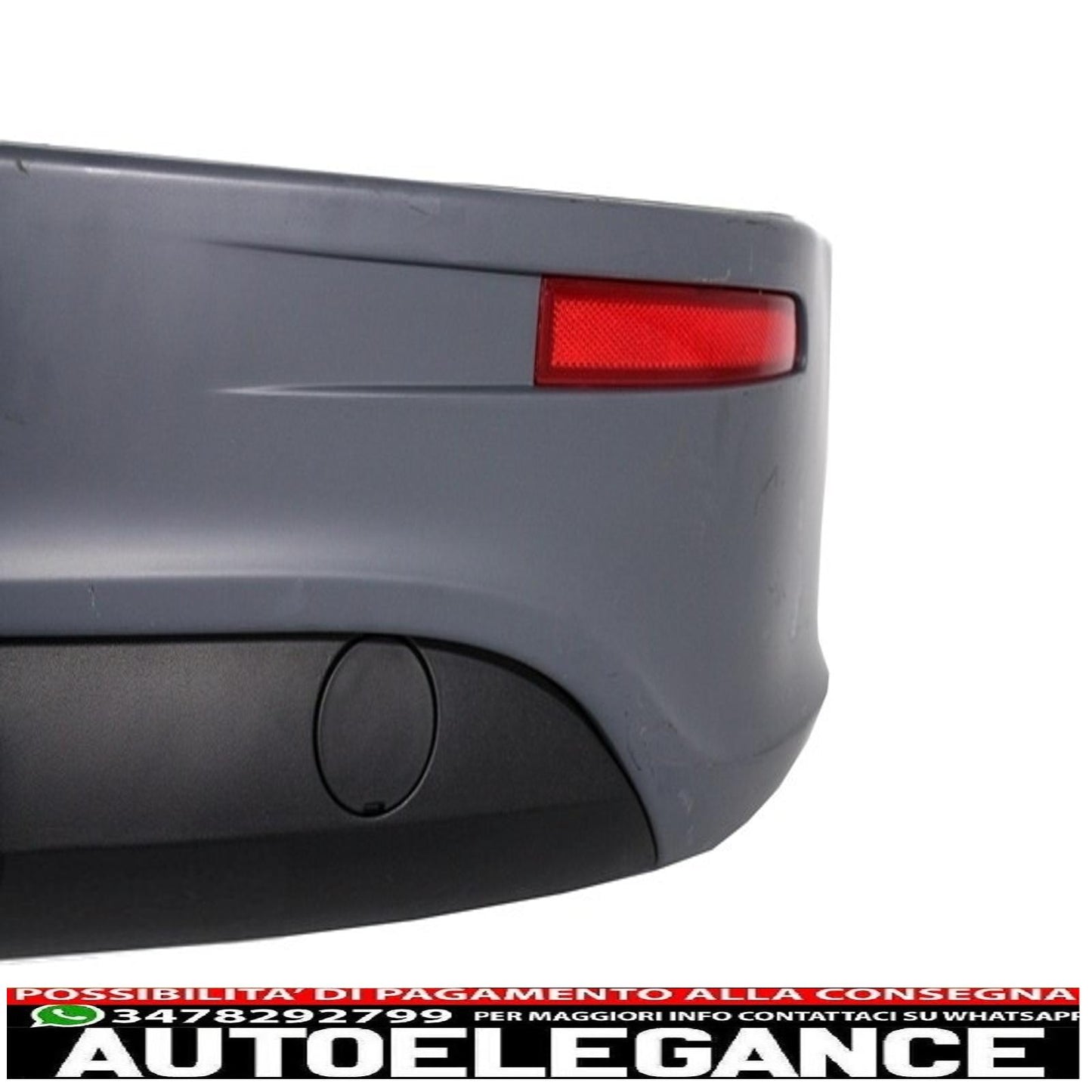 rear bumper extension suitable for vw golf 5 v (2003-2007) r32 look and complete exhaust system catback muffler