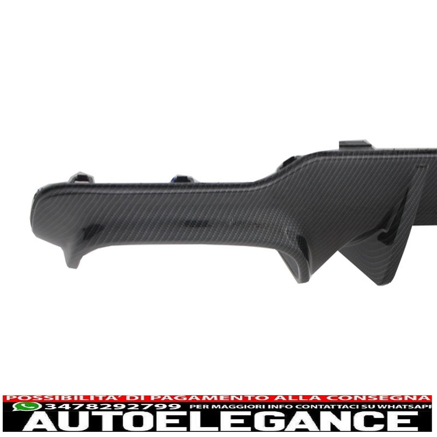 Diffusore d'aria per mantovana paraurti posteriore adatto per mercedes classe c w204 c204 amg sport line (2012-2014) design in carbonio
