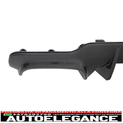 Diffusore d'aria per mantovana paraurti posteriore adatto per mercedes classe c w204 c204 amg sport line (2012-2014) design in carbonio