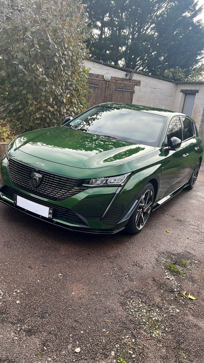 SOTTO-MINIGONNE ADATTE PER PEUGEOT 308 2021+ LOOK NERO LUCIDO DESIGN SPORTIVO