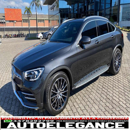 Decorative roof rails suitable for mercedes glc coupe c253 (2015-2019) aluminum