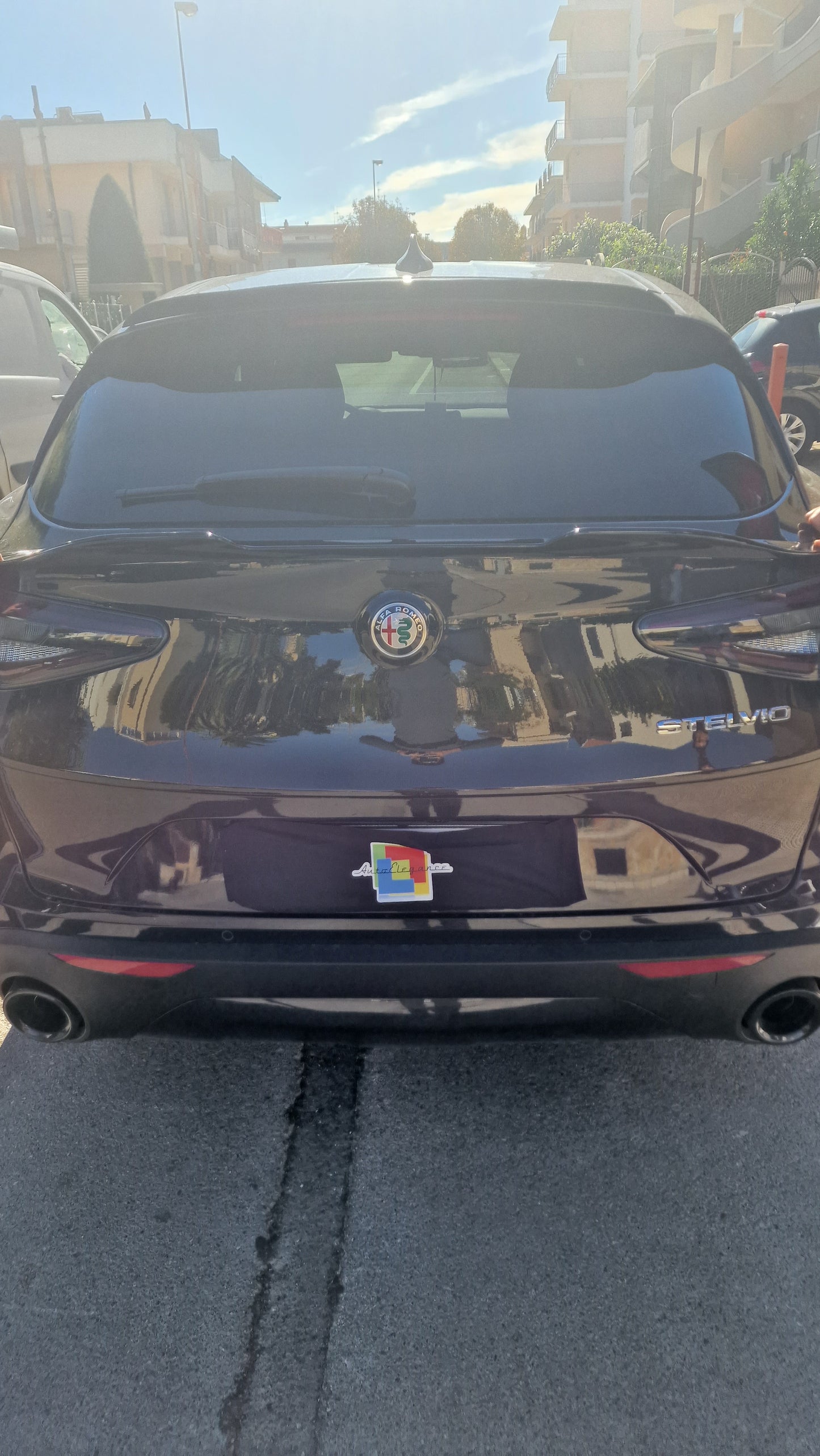 ALA AGGIUNTIVA ADATTA PER ALFA ROMEO STELVIO 2016-2022 ABS LOOK NERO LUCIDO