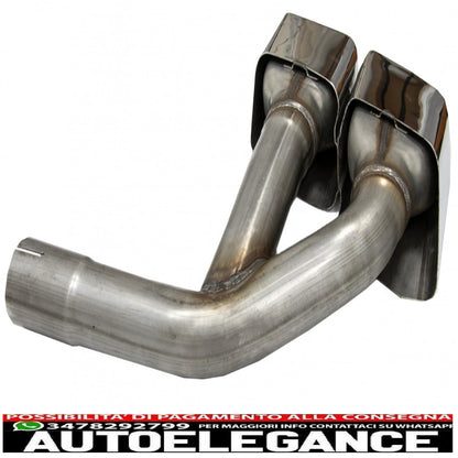 Terminali di scarico terminali di scarico adatti per audi q7 4m (2015-2019) sq7 design solo cromati 3.0 benzina benzina