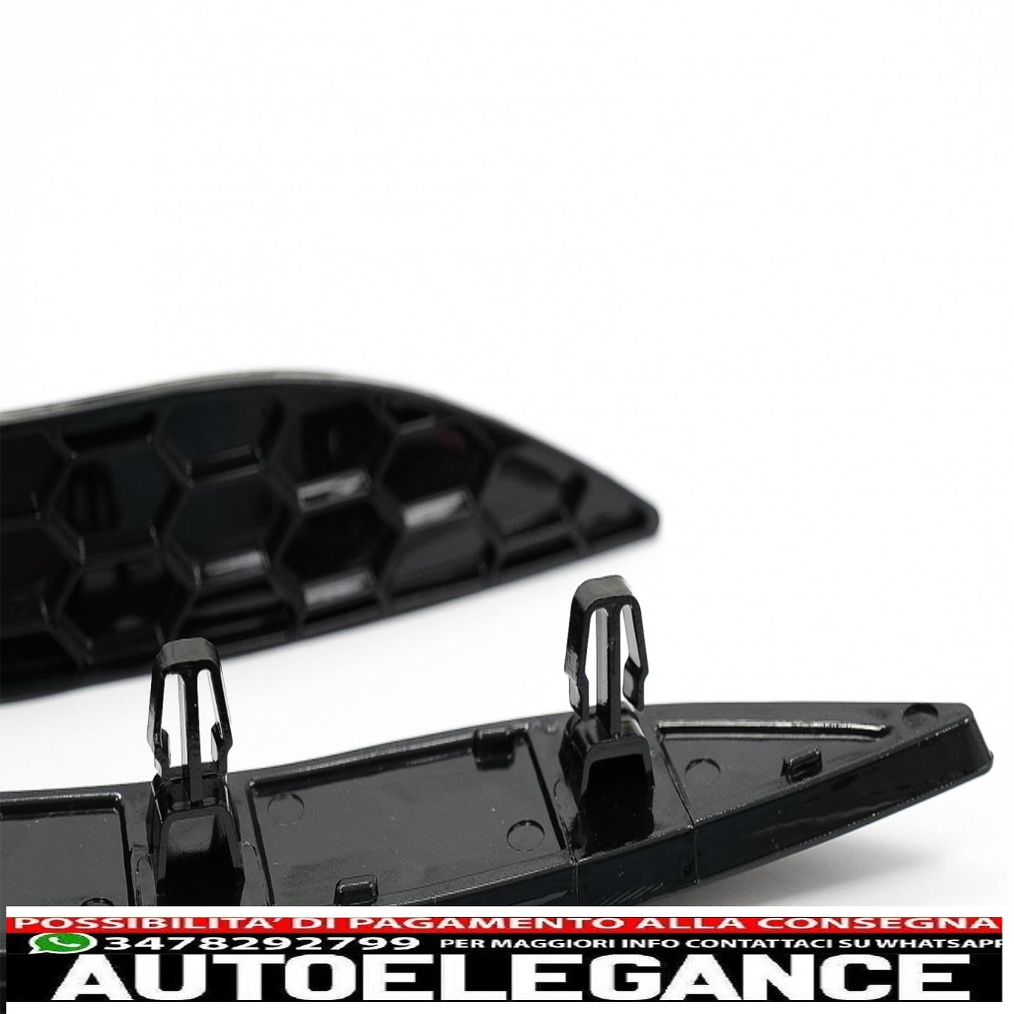 Copertura catarifrangente paraurti posteriore a nido d'ape adatta per vw golf 7 hatchback 5g (2013-2017) paraurti r / r-line AUTOELEGANCERICAMBI