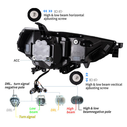Fari per proiettori LED per Toyota 4Runner 2014-2020 (non per 2021)