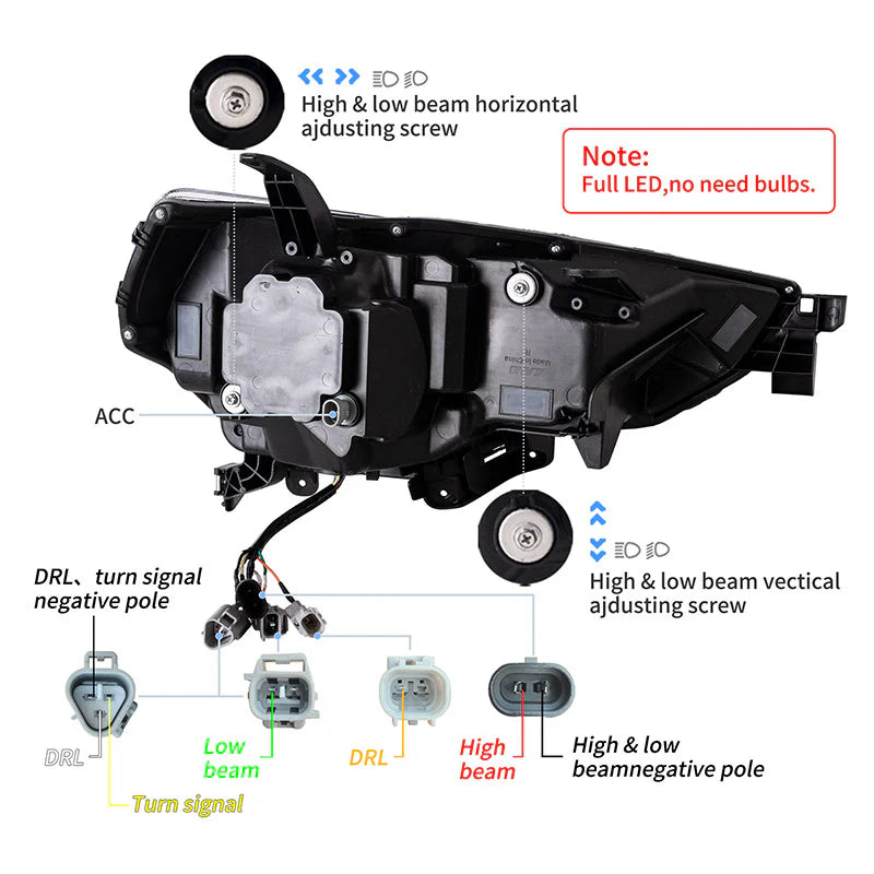 Fari Full LED per Toyota 4Runner 2014-2020 con Dynamic DRL