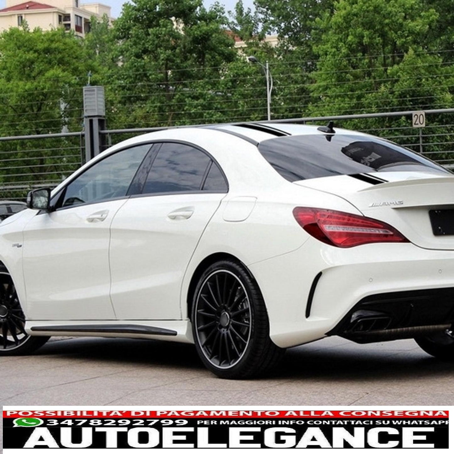 matt black upper hood roof and tailgate sticker set suitable for mercedes cla w117 c117 x117 (2013-2016) a class w176 (2012-2018) 45 design