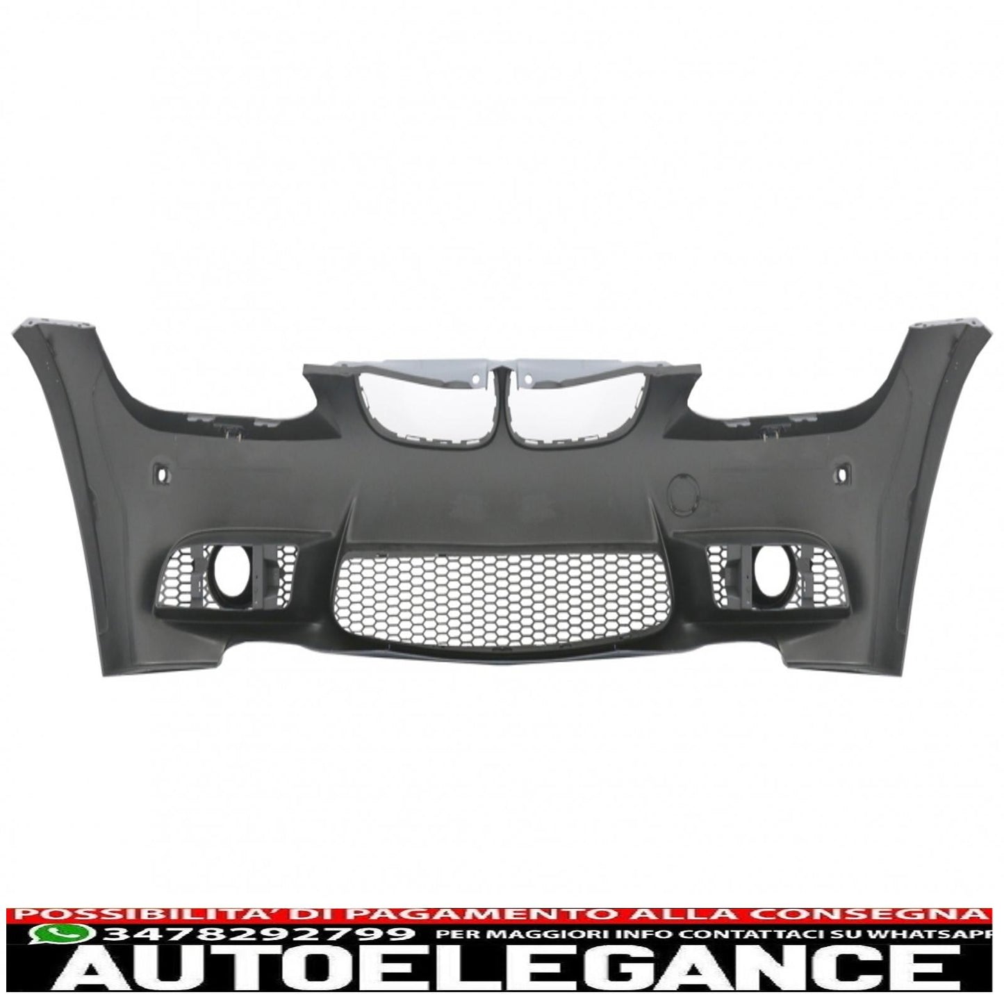 paraurti anteriore con parafanghi anteriori adatto a bmw serie 3 e92 coupe e93 cabrio (2006-2009) m3 look con pdc senza proiettori