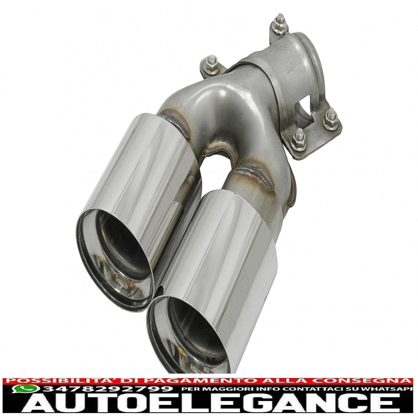 Punte marmitta di scarico adatte per bmw serie 5 g30 g31 g38 serie 6 g32 (2016-2020) 540i design cromato