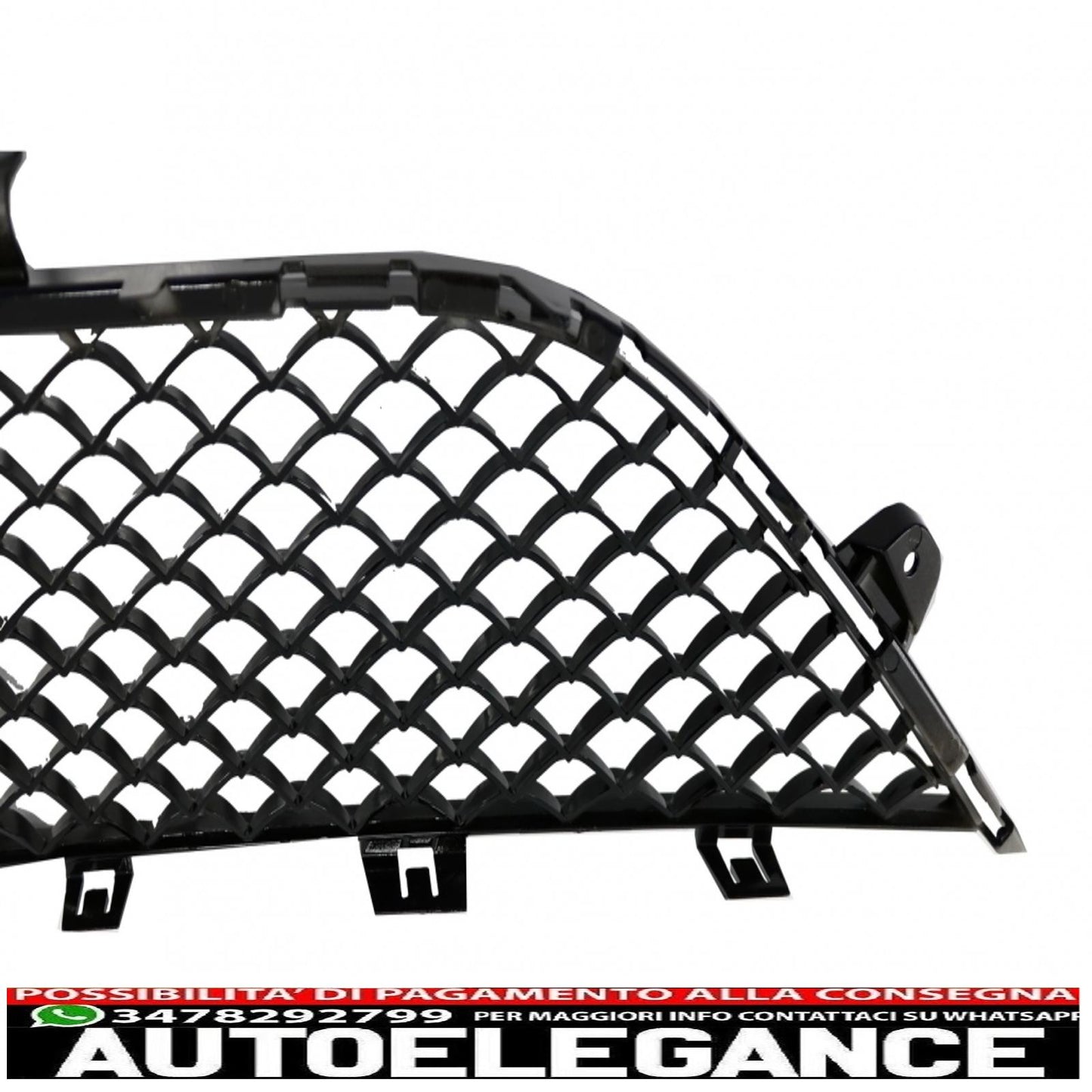 Front bumper lower center grille suitable for mercedes s class w222 (2013-2017) s63 piano black design 