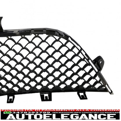 Front bumper lower center grille suitable for mercedes s class w222 (2013-2017) s63 piano black design 