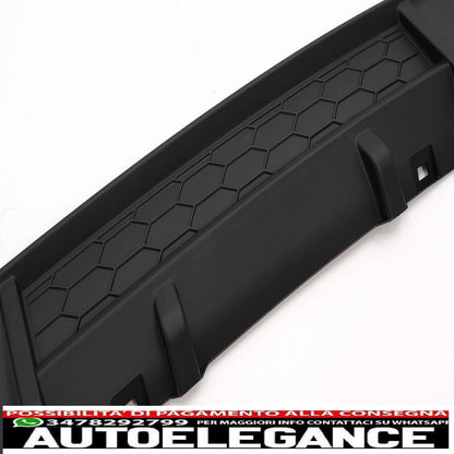 diffusore paraurti posteriore con doppia uscita per terminali di scarico singoli adatto per vw golf 7 vii (2013-2016) design gti