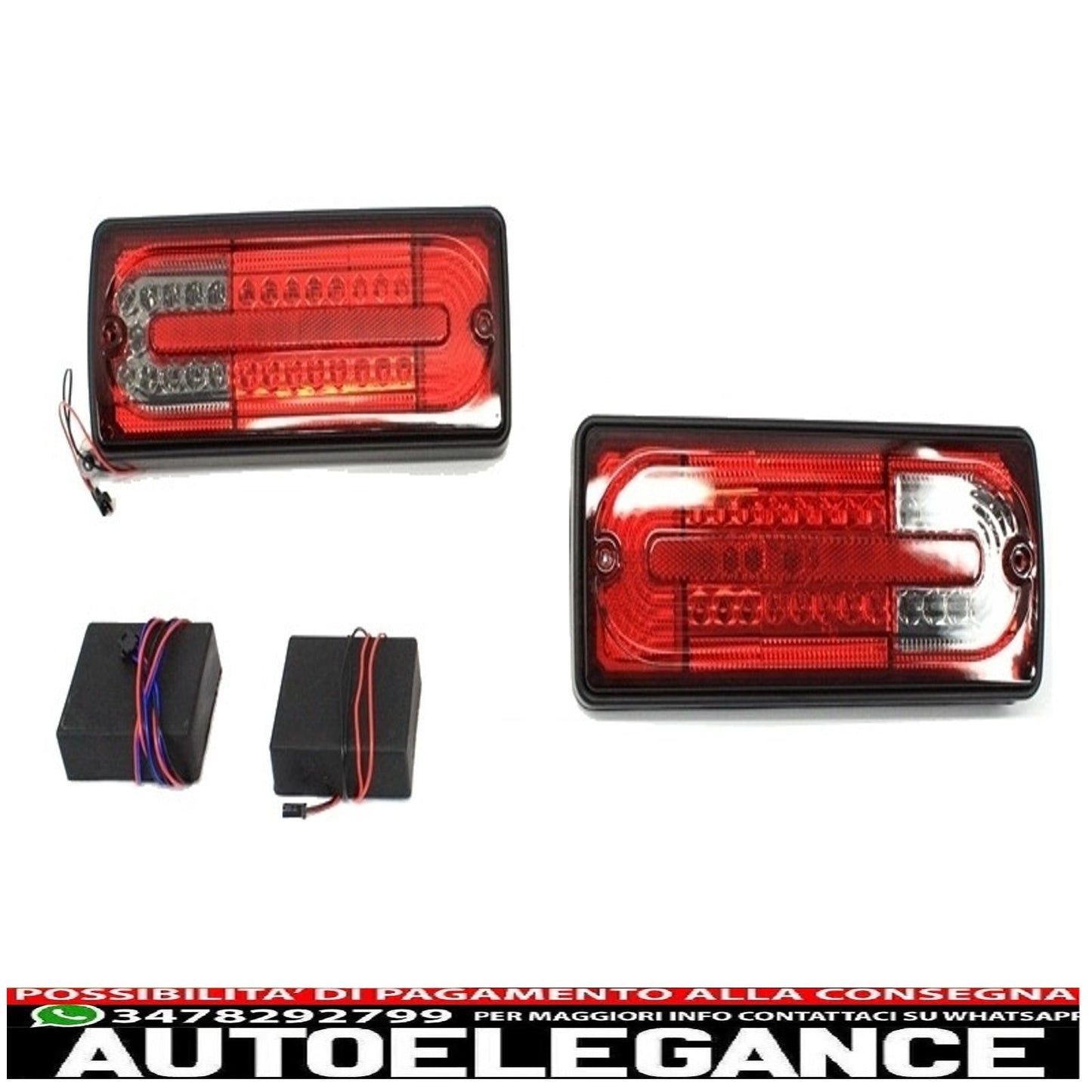 led rear lights suitable for mercedes g class w463 (1989-2015) smoke red