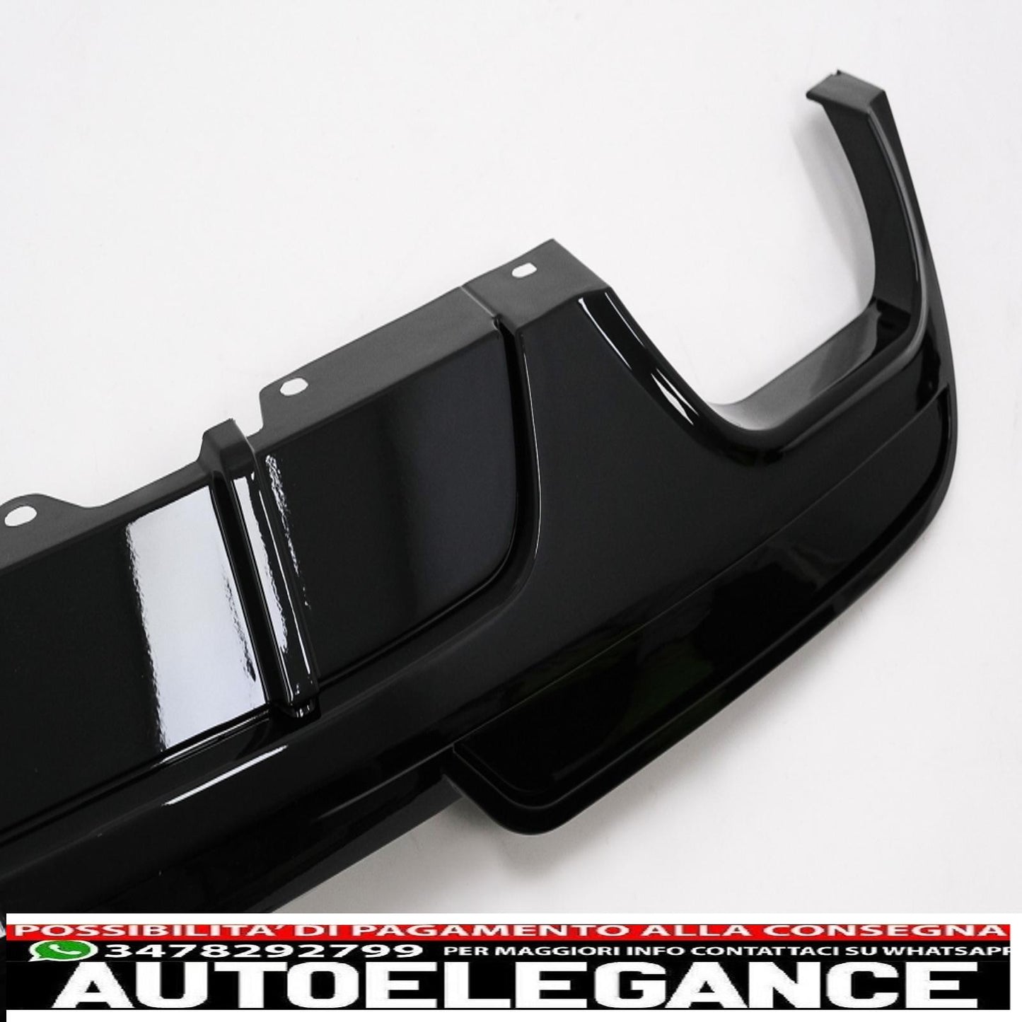 Diffusore d'aria sinistro a doppia uscita adatto per bmw serie 5 f10 f11 berlina touring (2011-2017) m-performance design nero pianoforte