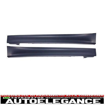 Front Bumper Spoiler with Side Skirts and Additional Lip Extensions, Fit for BMW 3 Series F30 F31 Sedan Touring (2011-2018) M Performance Design 
