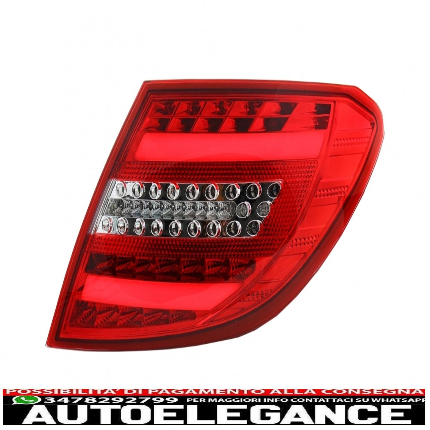fanali posteriori full led adatti per mercedes classe c w204 (2007-2012) design restyling