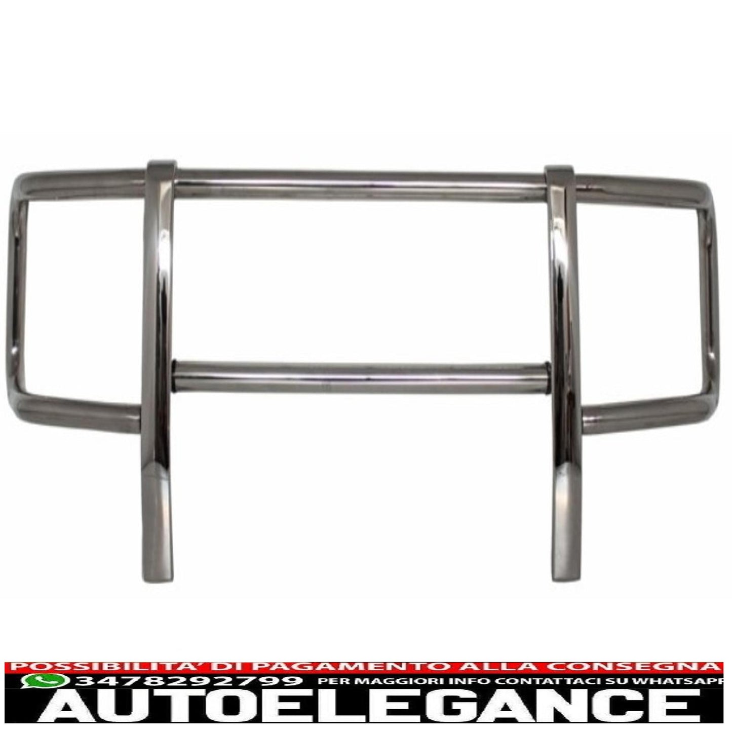 paraurti anteriore con bullbar nero cromato adatto per mercedes classe g w463 (1989-2018) design g63 g65