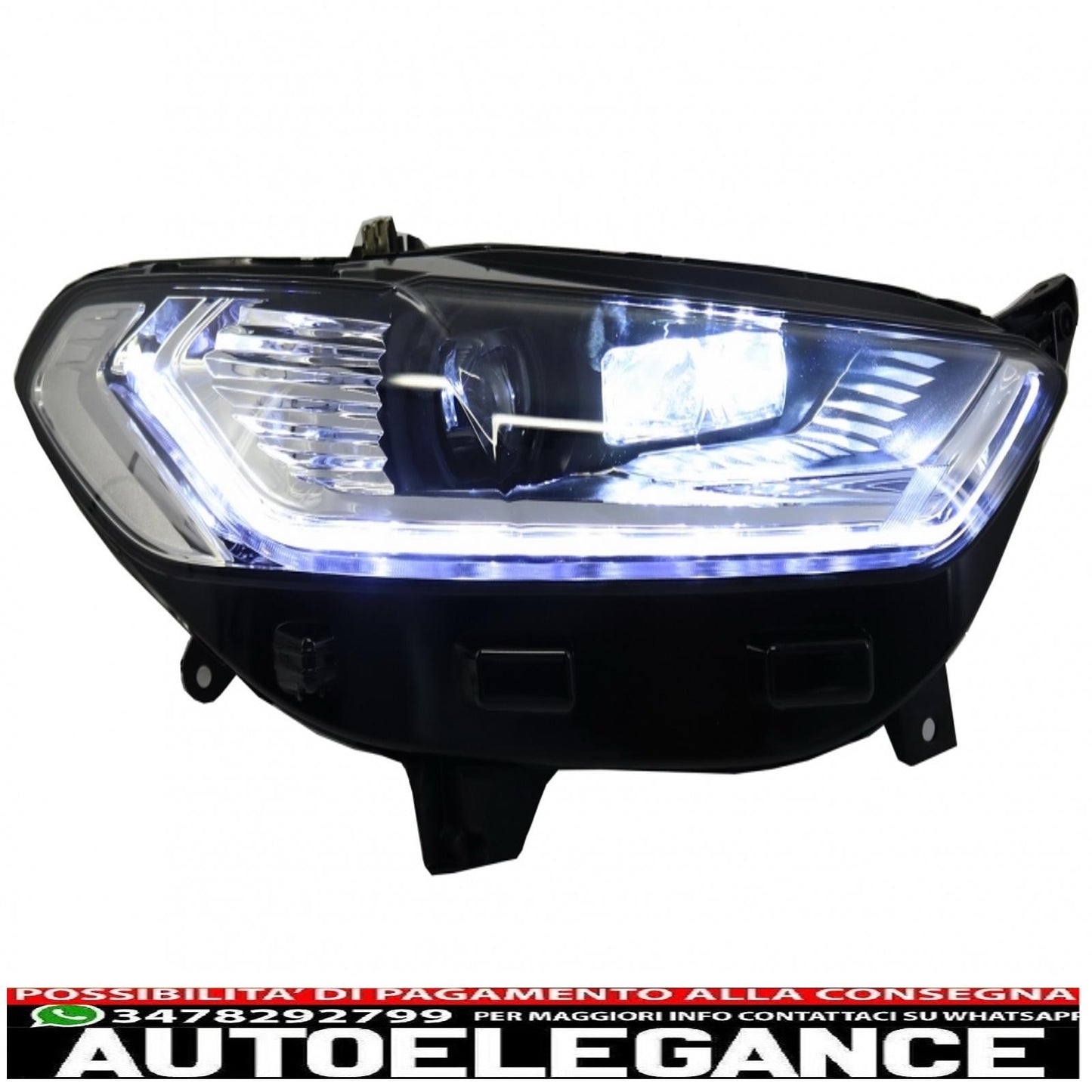 xenon look led drl headlights suitable for ford mondeo mk5 (2013-2016) dynamic and smooth sequential cornering lights chrome