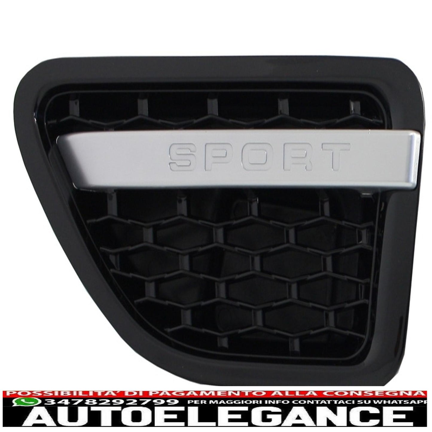 central grille and side vents group suitable for land rover range rover sport (2005-2008) l320 autobiography look all black edition