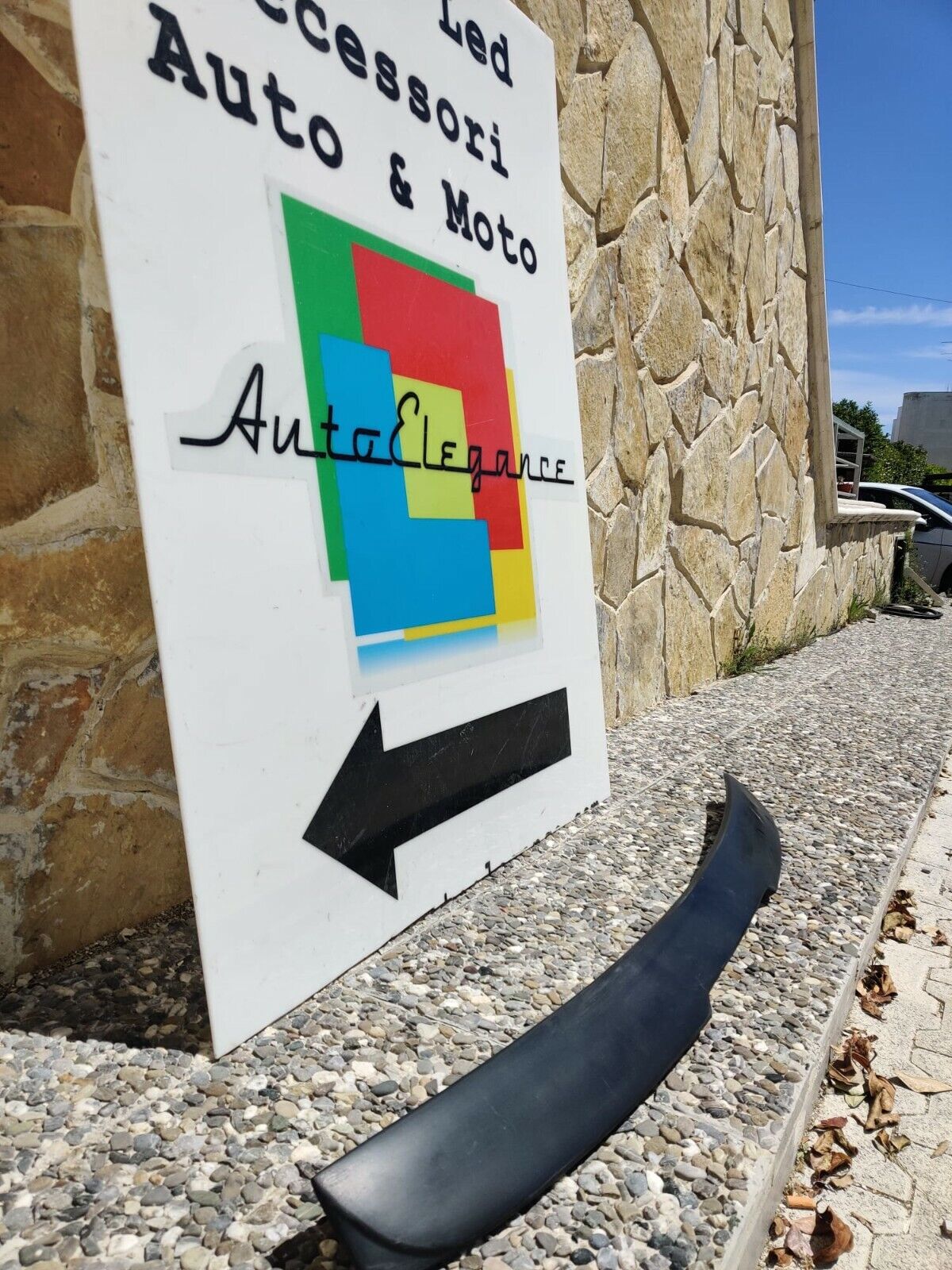 BMW SERIE 5 E60 BERLINA SPOILER LUNOTTO POSTERIORE SUL TETTO LOOK M5 IN ABS AUTOELEGANCERICAMBI