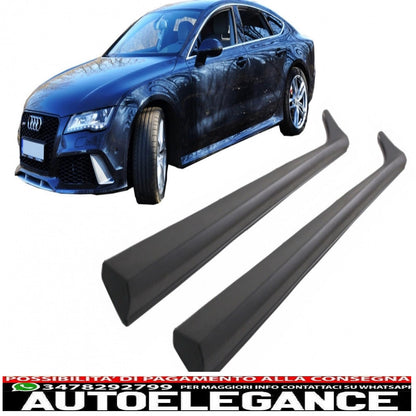 additional side skirts suitable for audi a7 4g (2011-2014) rs7 design