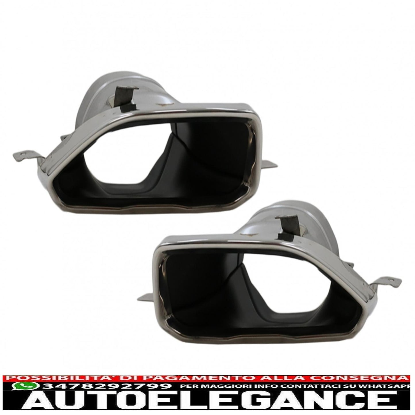 Rear Bumper Valance Diffuser with Exhaust Tips Suitable for BMW 4 Series G22 G23 M Sport (2020-up) M440i Chrome Design