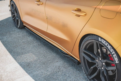 UNDER SKIRTS SUITABLE FOR FORD FOCUS MK4 2019+ GLOSSY BLACK SPORTY LOOK 