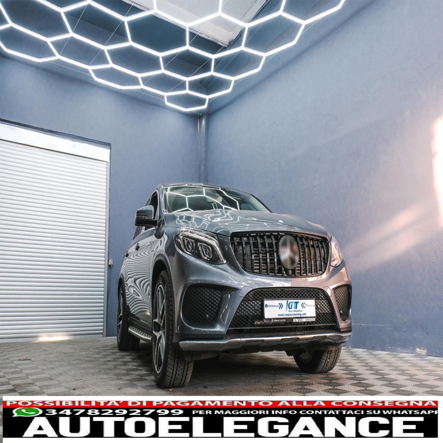 front grille suitable for mercedes gle coupe c292 (2015-2018) gle w166 suv (2015-2018) gt-r panamericana piano black design