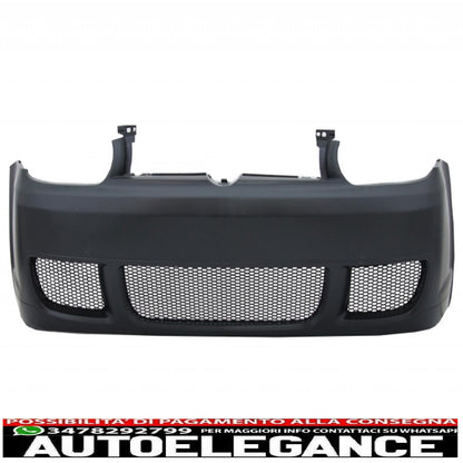 front bumper with spoiler and central grille suitable for vw golf iv 4 mk4 (1998-2004) look r32