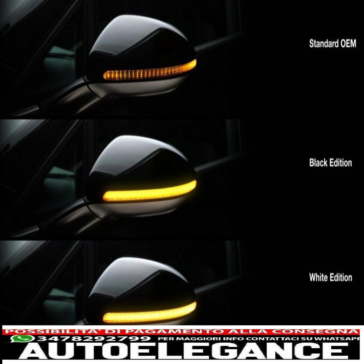 osram dynamic full led mirror turn signals ledriving dmi suitable for audi a4 s4 rs4 b9 (2015-) audi a5 s5 rs5 f5 (2017-) black