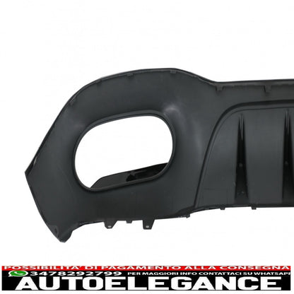 Rear bumper valance diffuser suitable for Mercedes A-Class W177 hatchback (2018-up) chrome exhaust tips