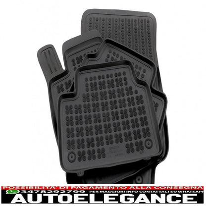 Black rubber mats suitable for alfa romeo giulia (952) 4x2 (2016-up)