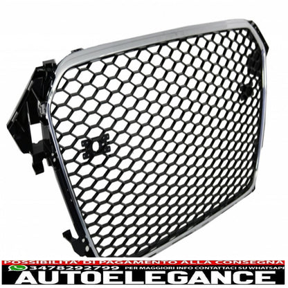 griglia anteriore senza badge con diffusore paraurti e terminali di scarico design RS4 adatto per audi a4 b8 limousine avant facelift (2012-2015)