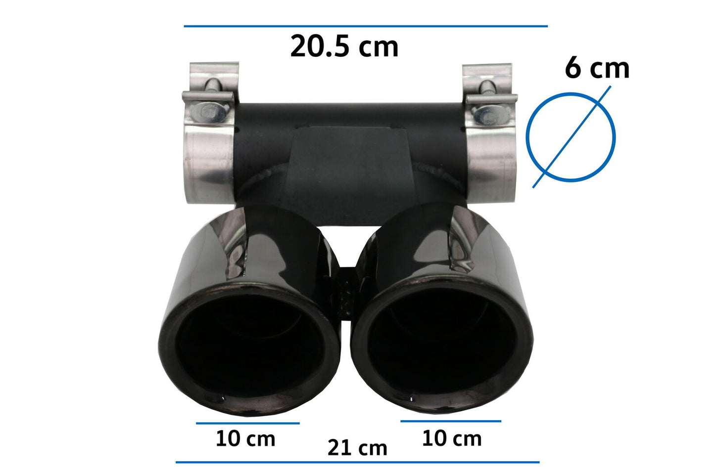 Exhaust Tips for Porsche 718 Cayman Boxster 982 2016+ Gloss Black