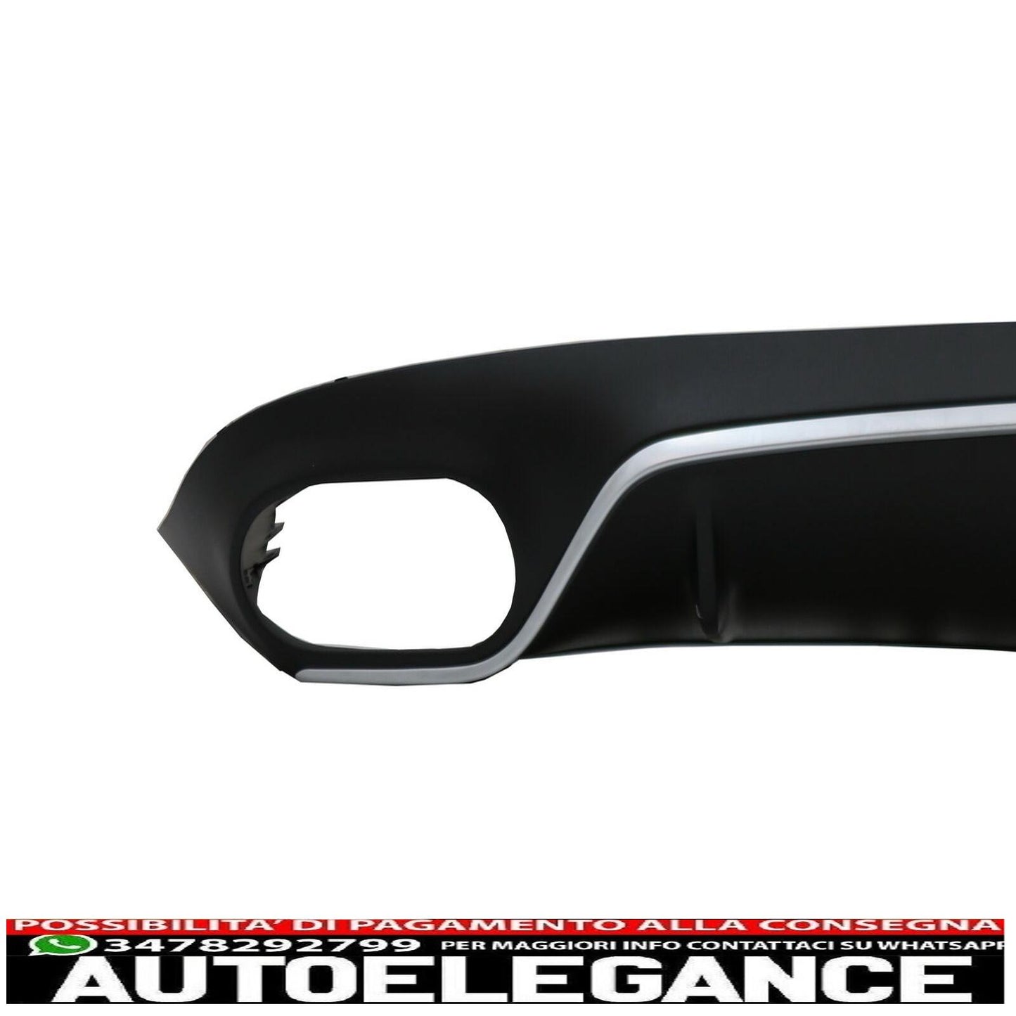 Diffuser for Mercedes E C238 A238 Sport Line 16-19 E53 Look Exhaust Silver - show original titleOriginal textDiffusor für Mercedes E C238 A238 Sport Line 16-19 E53 Look Auspuff Silber