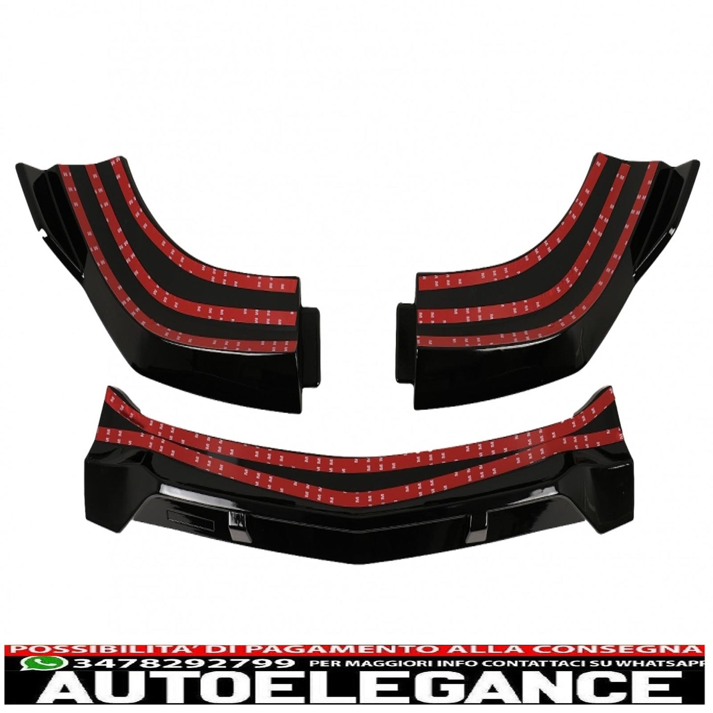Front bumper lip suitable for mercedes c class w204 s204 c204 facelift (2011-2015) piano black