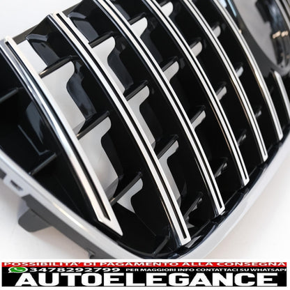 central grille suitable for mercedes v class w447 (2014-03.2019) gt r design panamericana black chrome