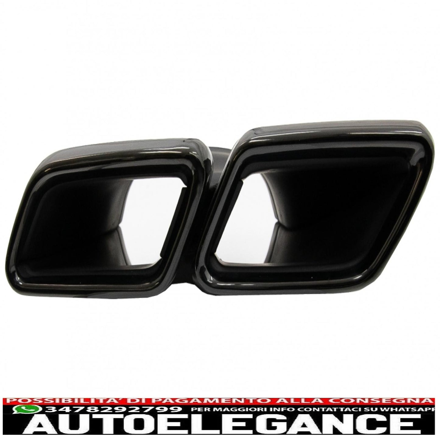 Exhaust pipes suitable for mercedes e-class w213 (2016-up) e63 design glc suv x253 glc coupe c253 (2015-2017) black 
