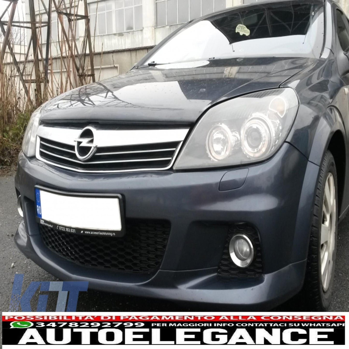 Paraurti anteriore adatto per opel astra h (2004-2009) design opc