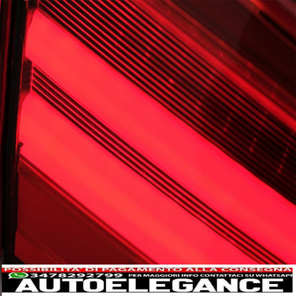 conversione fanali posteriori a led al design lci adatti per bmw serie 3 f30 pre lci lci (2011-2019) rosso trasparente con luce di svolta sequenziale dinamica AUTOELEGANCERICAMBI
