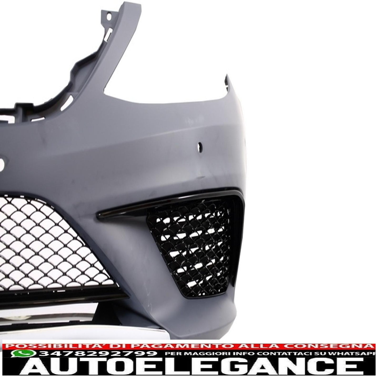 front bumper suitable for mercedes w222 s-class (2013-06.2017) s63 design with chrome central grille 