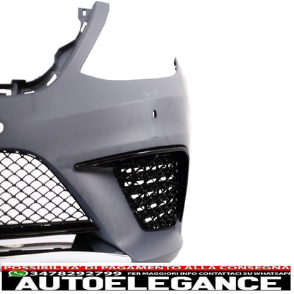 front bumper suitable for mercedes w222 s-class (2013-06.2017) s63 design with chrome central grille 