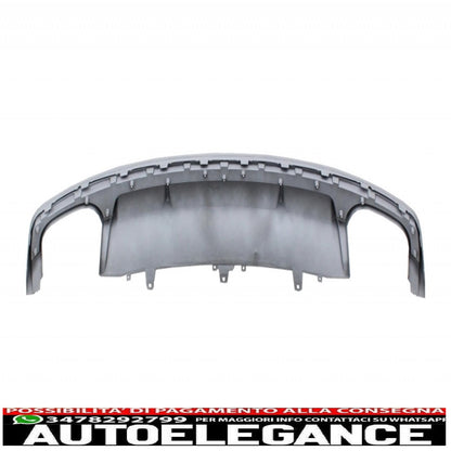 diffusore d'aria con mantovana per paraurti con terminali di scarico e griglia anteriore adatto per audi a7 4g facelift (2015-2017) design s7