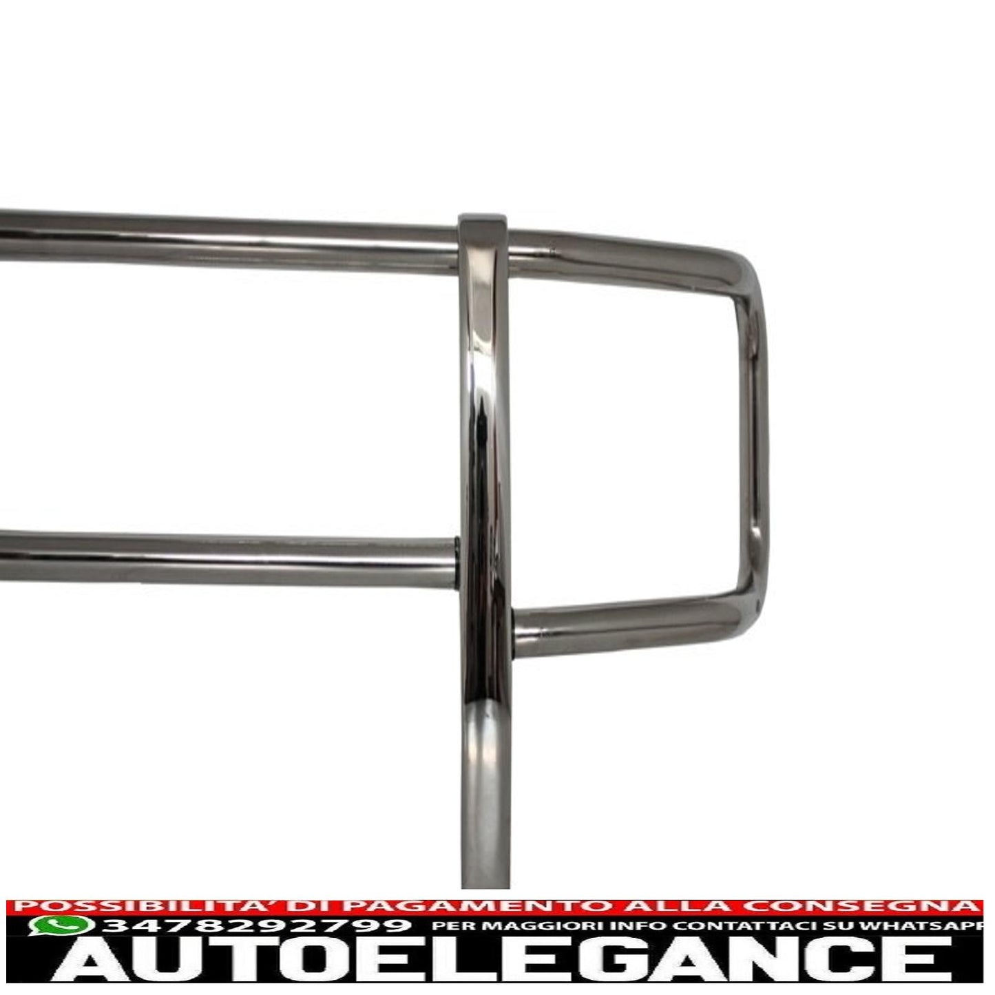 Bullbar anteriore con spoiler superiore ed estensione led drl adatto per mercedes classe g w463 (1989-2018) design g63 g65 AUTOELEGANCERICAMBI